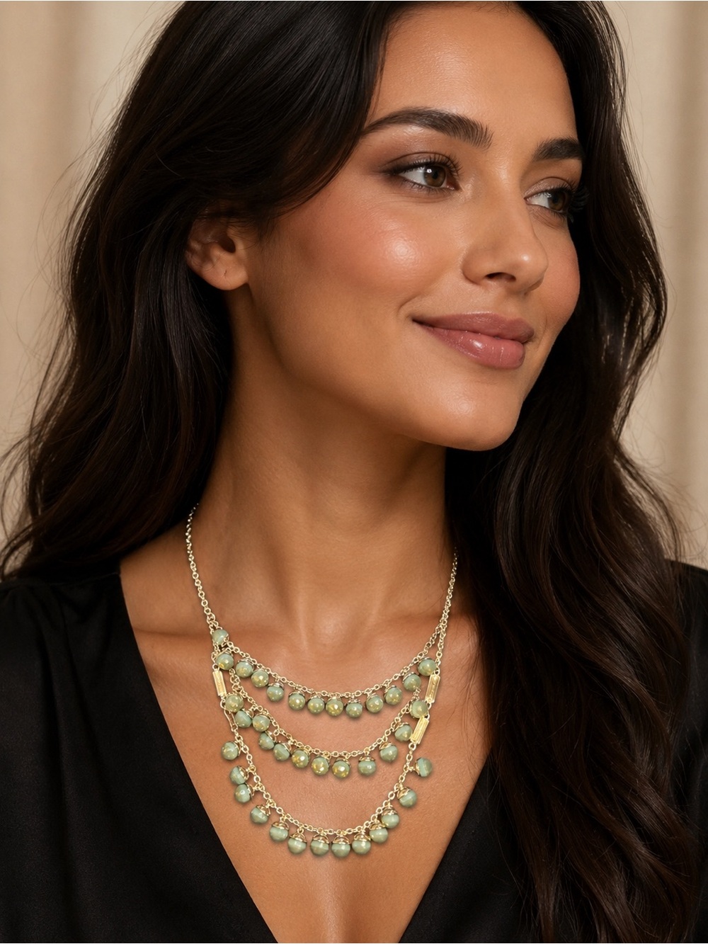 Vintage Swarovski Triple-Strand Crystal Statement Necklace